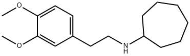 N-[2-(3,4-ジメトキシフェニル)エチル]シクロヘプタンアミン HYDROBROMIDE 化学構造式