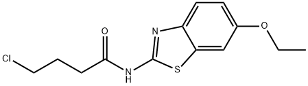 4-CHLORO-N-(6-ETHOXY-2-BENZOTHIAZOLYL)-BUTANAMIDE 结构式