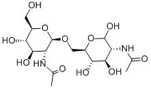 2-（乙酰氨基）-6-O- [2-（乙酰氨基）-2-脱氧-β-D-吡喃葡萄糖基] -2-脱氧-D- 葡萄糖 结构式