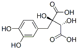 (2R,3S)-2,3-ジヒドロキシ-2-(3,4-ジヒドロキシベンジル)ブタン二酸 化学構造式