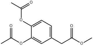 3,4-Bis(acetyloxy)benzeneacetic acid methyl ester Structure