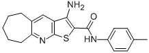 3-amino-N-(4-methylphenyl)-6,7,8,9-tetrahydro-5H-cyclohepta[b]thieno[3,2-e]pyridine-2-carboxamide 化学構造式