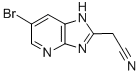 1H-IMIDAZO[4,5-B]PYRIDINE-2-ACETONITRILE, 6-BROMO 结构式