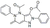 4-Acetyl-2,4,5,6-tetrahydro-6-methylene-2,5-diphenyl-1H-pyrazolo[4,3-c]pyridazin-3-ol acetate 结构式