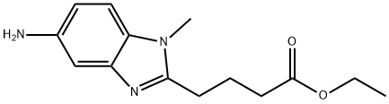 5-氨基-1-甲基-1H-苯并咪唑-2-丁酸乙酯, 3543-73-5, 结构式
