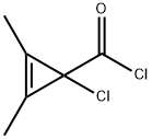 2-Cyclopropene-1-carbonyl chloride, 1-chloro-2,3-dimethyl- (9CI) 结构式