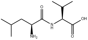 DL-ロイシル-DL-バリン 化学構造式