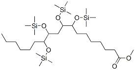 8,9,11,12-Tetrakis[(trimethylsilyl)oxy]octadecanoic acid methyl ester 结构式