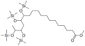 13,14,16,17-Tetrakis[(trimethylsilyl)oxy]octadecanoic acid methyl ester 结构式