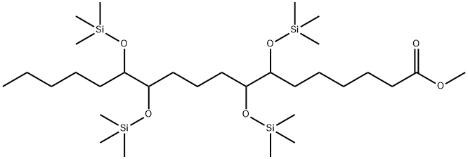 7,8,12,13-Tetrakis[(trimethylsilyl)oxy]octadecanoic acid methyl ester Structure