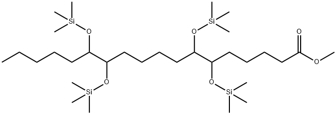 6,7,12,13-Tetrakis[(trimethylsilyl)oxy]octadecanoic acid methyl ester 结构式