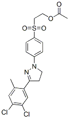 2-[[4-[3-(4,5-dichloro-2-methylphenyl)-4,5-dihydro-1H-pyrazol-1-yl]phenyl]sulphonyl]ethyl acetate Structure
