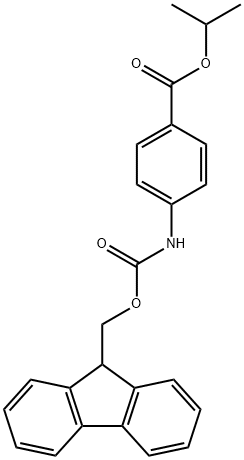 Benzoic acid, 4-[[(9H-fluoren-9-ylmethoxy)carbonyl]amino]-, 1-methylethyl ester (9CI) 化学構造式