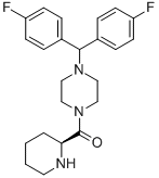 1-[BIS(4-FLUOROPHENYL)METHYL]-4-[(2S)-2-PIPERIDINYLCARBONYL]-PIPERAZINE Struktur