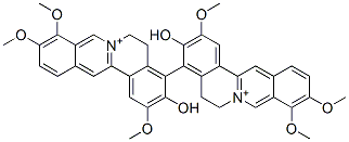 5,5',6,6'-テトラヒドロ-3,3'-ジヒドロキシ-2,2',9,9',10,10'-ヘキサメトキシ-4,4'-ビ[ジベンゾ[a,g]キノリジニウム] 化学構造式