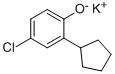 4-Chloro-2-cyclopentyl phenol, potassium salt Structure