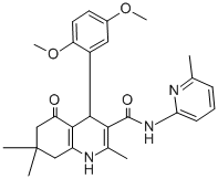 4-(2,5-dimethoxyphenyl)-2,7,7-trimethyl-N-(6-methyl-2-pyridinyl)-5-oxo-1,4,5,6,7,8-hexahydro-3-quinolinecarboxamide|