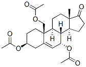 Androst-5-en-17-one, 3,7,19-tris(acetyloxy)-, (3beta,7alpha)- (9CI) 化学構造式