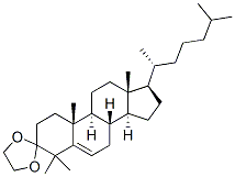4,4-Dimethylcholest-5-en-3-one ethylene acetal,35490-52-9,结构式