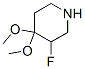 Piperidine, 3-fluoro-4,4-dimethoxy- (9CI) Structure