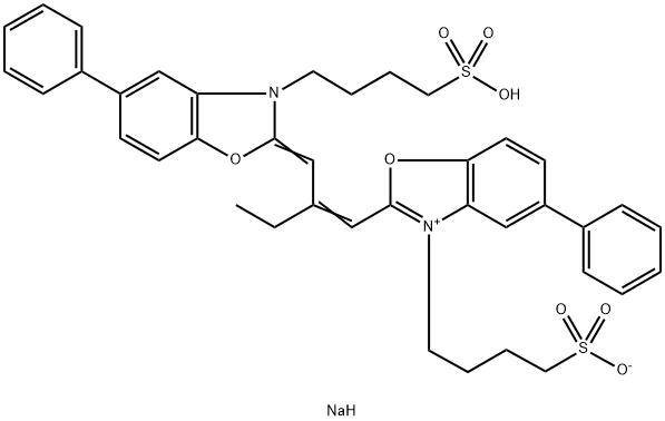 3,3'-BIS(4-SULFOBUTYL)-5,5'-DIPHENYL-9-ETHYLOXACARBOCYANINE BETAINE SODIUM SALT Structure