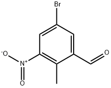 5-broMo-2-Methyl-3-nitrobenzaldehyde 化学構造式