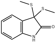 1,3-Dihydro-3,3-bis(methylthio)-2H-indol-2-one,35524-65-3,结构式