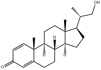 20-ヒドロキシメチル-1,4-プレグナジエン-3-オン 化学構造式