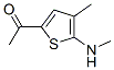 Ethanone, 1-[4-methyl-5-(methylamino)-2-thienyl]- (9CI),355401-31-9,结构式