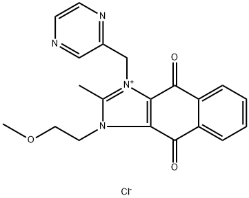 1-(2-Methoxyethyl)-2-Methyl-4,9-dioxo-3-(pyrazin-2-ylMethyl)-4,9-dihydro-1H-naphtho[2,3-d]iMidazol-3-iuM chloride Structure