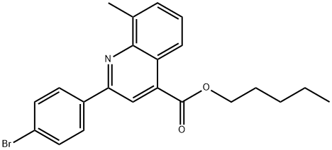 pentyl 2-(4-bromophenyl)-8-methyl-4-quinolinecarboxylate Struktur