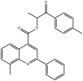 1-methyl-2-(4-methylphenyl)-2-oxoethyl 8-methyl-2-phenyl-4-quinolinecarboxylate Structure