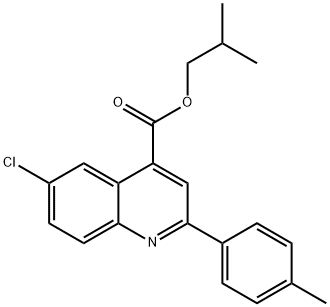 isobutyl 6-chloro-2-(4-methylphenyl)-4-quinolinecarboxylate Structure