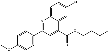 butyl 6-chloro-2-(4-methoxyphenyl)-4-quinolinecarboxylate 化学構造式