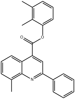 2,3-dimethylphenyl 8-methyl-2-phenyl-4-quinolinecarboxylate Struktur