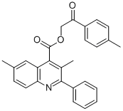 2-(4-methylphenyl)-2-oxoethyl 3,6-dimethyl-2-phenyl-4-quinolinecarboxylate Structure