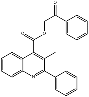 2-oxo-2-phenylethyl 3-methyl-2-phenyl-4-quinolinecarboxylate 结构式