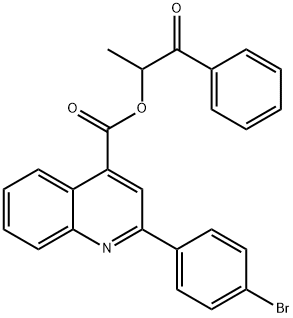 1-methyl-2-oxo-2-phenylethyl 2-(4-bromophenyl)-4-quinolinecarboxylate Structure