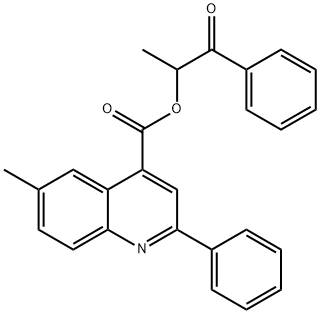 1-methyl-2-oxo-2-phenylethyl 6-methyl-2-phenyl-4-quinolinecarboxylate Structure