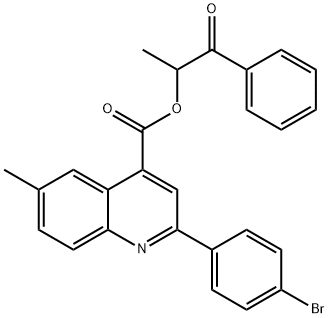 1-methyl-2-oxo-2-phenylethyl 2-(4-bromophenyl)-6-methyl-4-quinolinecarboxylate Structure