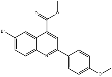 6-ブロモ-2-(4-メトキシフェニル)キノリン-4-カルボン酸メチル 化学構造式