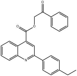 2-oxo-2-phenylethyl 2-(4-ethylphenyl)-4-quinolinecarboxylate 结构式