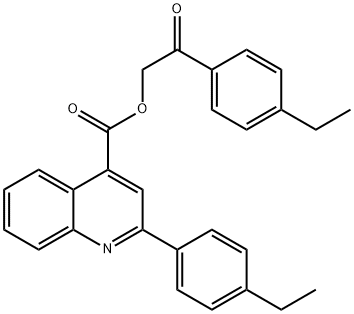 2-(4-ethylphenyl)-2-oxoethyl 2-(4-ethylphenyl)-4-quinolinecarboxylate,355433-18-0,结构式