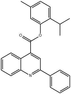 2-isopropyl-5-methylphenyl 2-phenyl-4-quinolinecarboxylate Structure