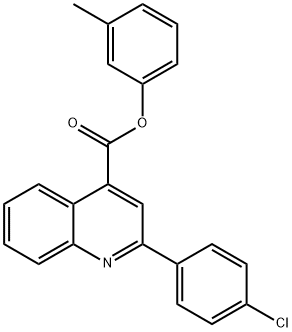 3-methylphenyl 2-(4-chlorophenyl)-4-quinolinecarboxylate Structure
