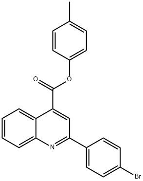4-methylphenyl 2-(4-bromophenyl)-4-quinolinecarboxylate Structure