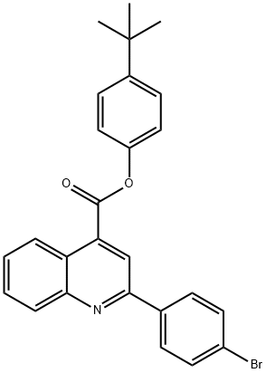 4-tert-butylphenyl 2-(4-bromophenyl)-4-quinolinecarboxylate 结构式