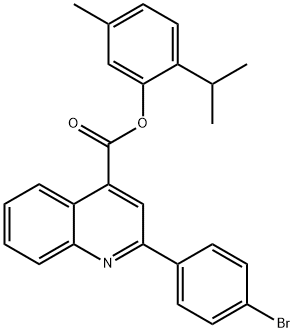 2-isopropyl-5-methylphenyl 2-(4-bromophenyl)-4-quinolinecarboxylate Structure