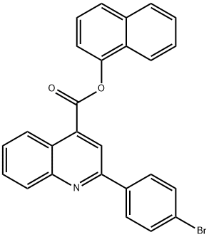 1-naphthyl 2-(4-bromophenyl)-4-quinolinecarboxylate 化学構造式