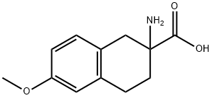 2 - 氨基-6 - 甲氧基-1,2,3,4 - 四氢萘-2 - 羧酸, 35581-10-3, 结构式
